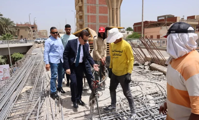 محافظ-المنوفية-يتفقد-أعمال-تطوير-مدخل-الباجور-البحري-ورفع-كفاءة-الكوبري-العلوي.-و-يوجه-بالمتابعة-الميدانية-و-تسريع-معدلات-الاداء