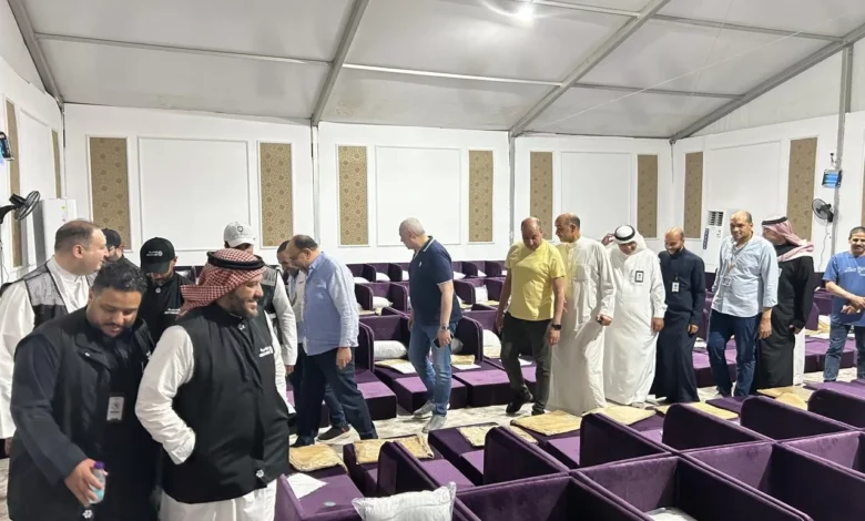 استعدادا-لتصعيد-الحجاجالأربعاء-المقبل-“السياحة”-تعاين-مخيمات-الحج-البرى-والخمس-نجوم-مراجعة-شاملة-لأجهزة-التكييف-وخطوط-الكهرباء-ودورات-المياه-والطرق-الداخلية-الزام-شركات-الطوافة-السعودية-بمعالجة-الملاحظات-بشكل-عاجل.-قبل-توجه-الحجاج-إلى-منى-وعرفات