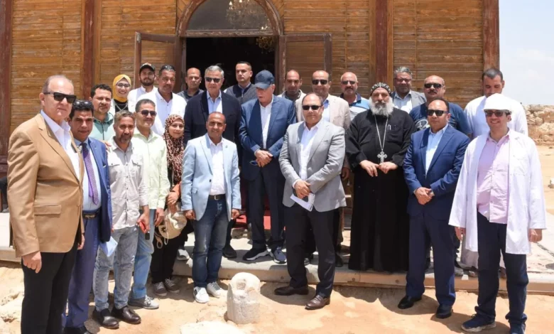 جولة-تفقدية-لمستشار-رئيس-الجمهورية-بدير-مارمينا-لمتابعة-أعمال-الترميم-وخفض-منسوب-المياه-الجوفية