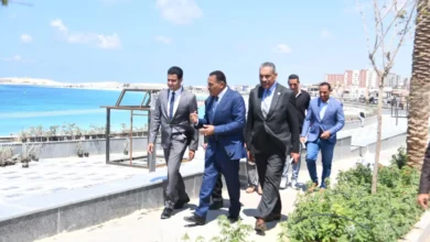 “شعيب”-يتفقد-اعمال-تطوير-وتجميل-كورنيش-مرسي-مطروح