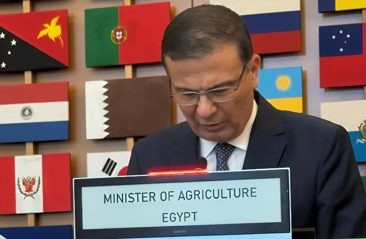 خلال-كلمته-في-الجلسة-العامة-للمؤتمر-الوزاري-للفاو.وزير-الزراعة-يدعو-لتعزيز-الشراكة-الأفريقية-الأوروبية